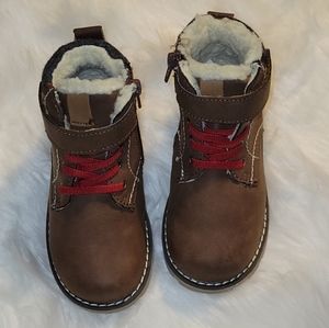 Lily&Dan Toddler Sherpa Lining Brown Boots Size 9/10